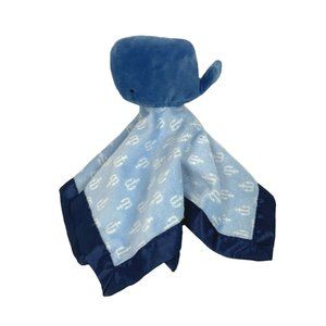 Whale Ocean Anchor Lovey Security Blanket